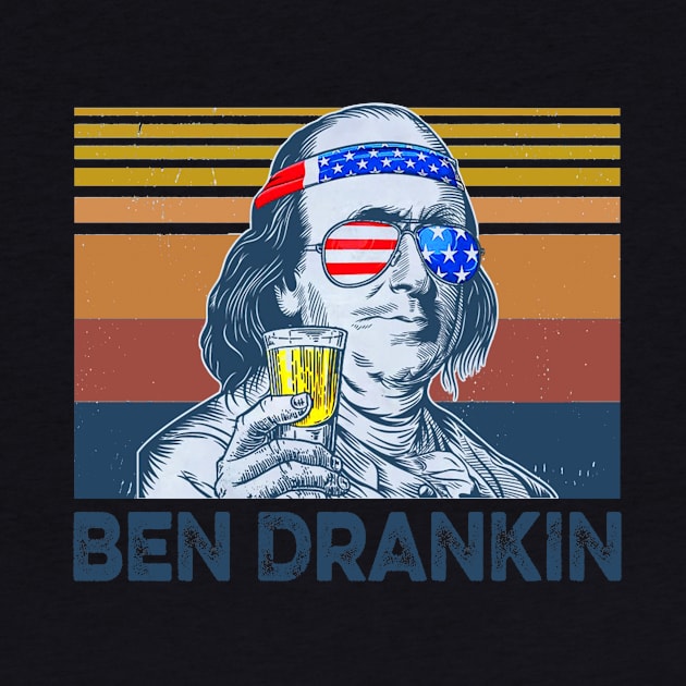 4th of July Shirts for Men Ben Drankin Benjamin Franklin by Drich Store